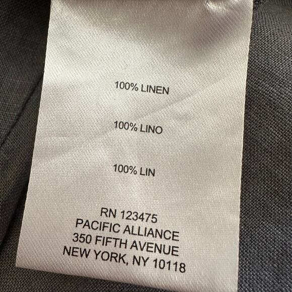 Ellen Tracy Women’s Gray Drawstring Elastic Waistband Linen Pants Size S/P - Picture 5 of 6